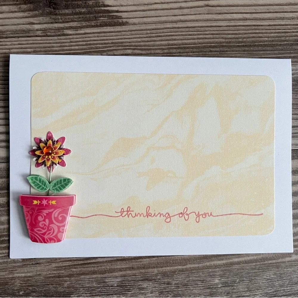 Handmade Greeting Cards Thinking of You & Hello Set of 10 5” x 7” With Envelopes